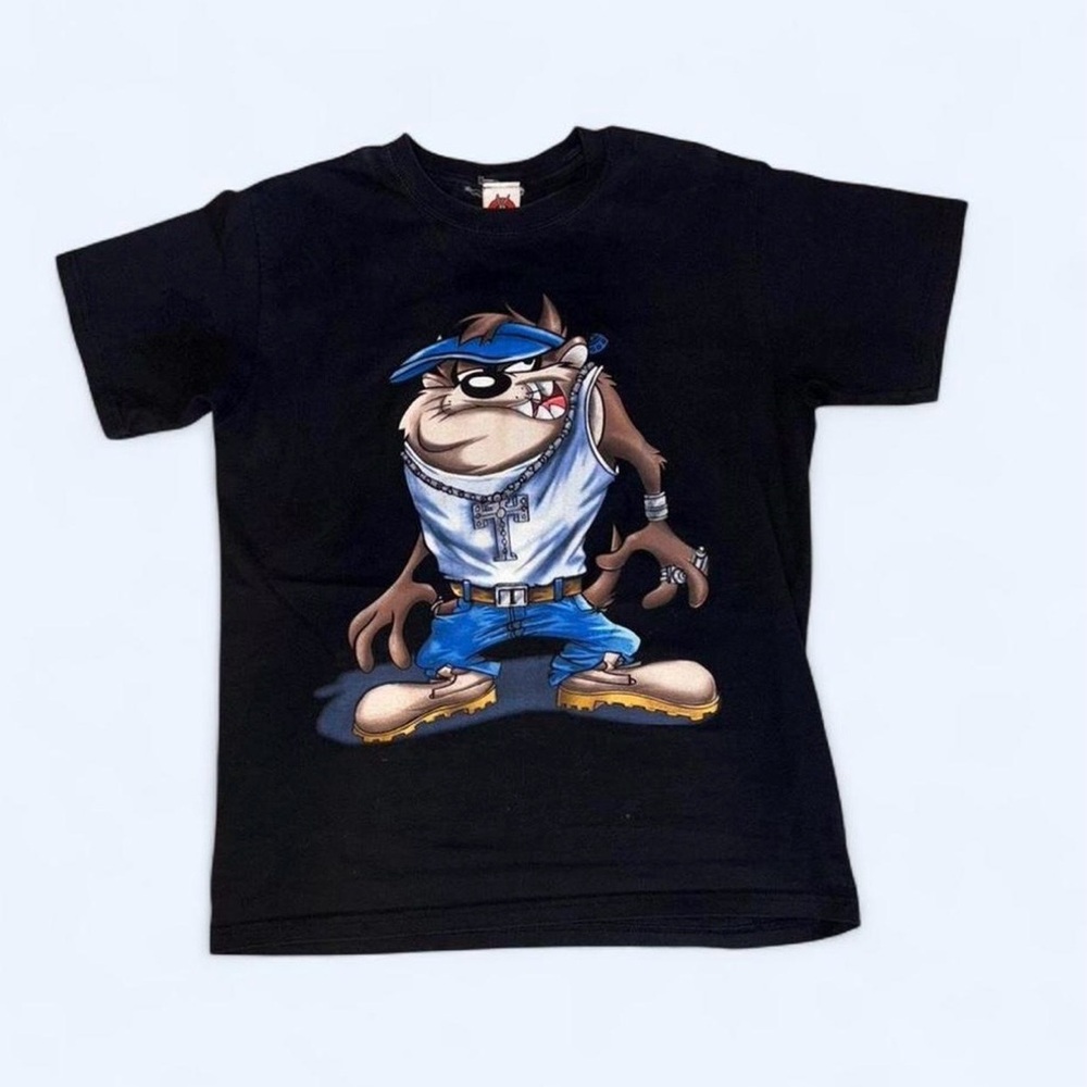 Black Taz T-Shirt with Cartoon Graphic